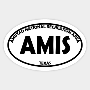 Amistad National Recreation Area oval Sticker